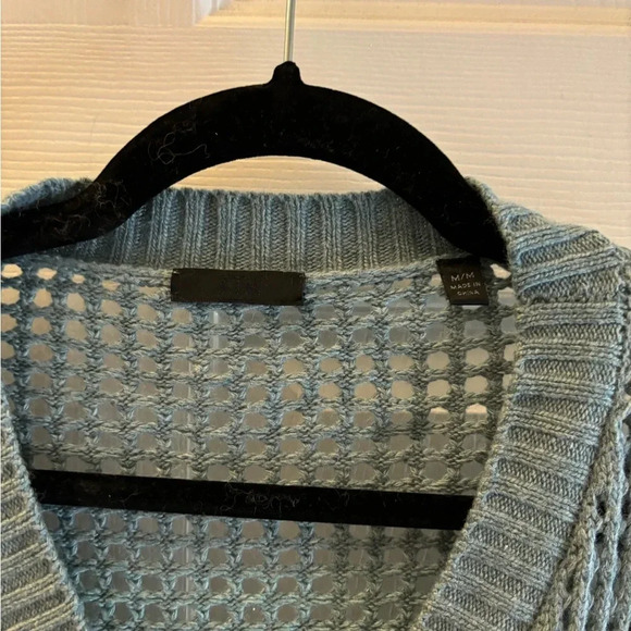ATM Anthony Thomas Melillo Gradient Open Knit Wool-Blend Cardigan Size M - Picture 4 of 5